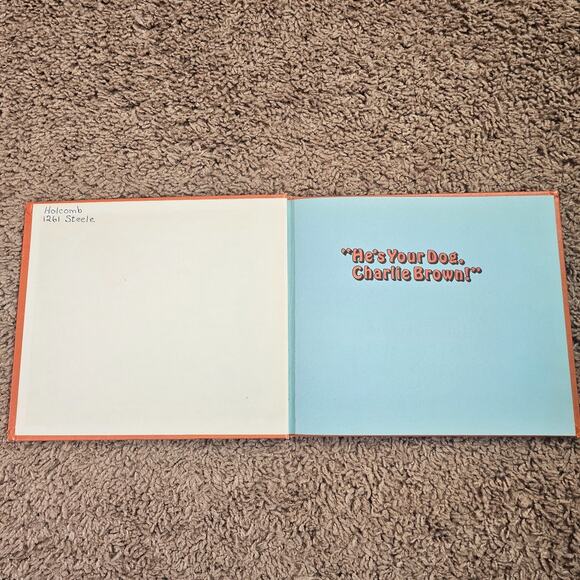 Vintage Peanuts He's Your Dog Charlie Brown Charles M Schultz Book First Edition - Picture 5 of 7
